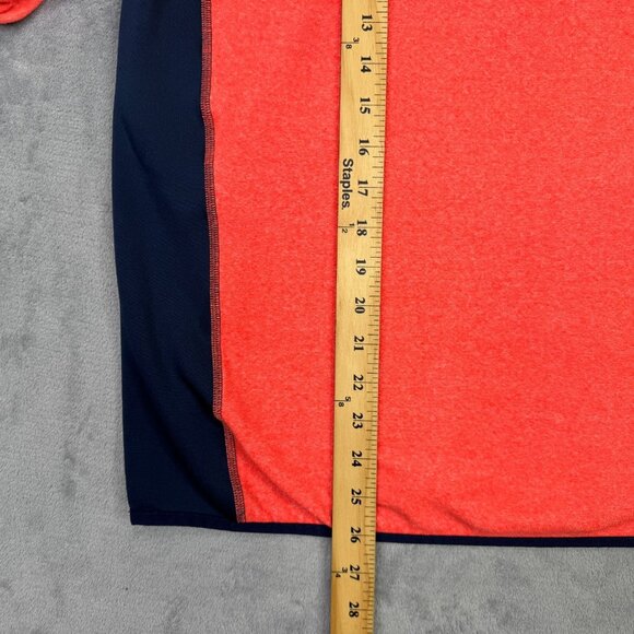 Under Armour 1/4 Zip Fleece Mens M Salmon Orange Coldgear Infrared Pullover - Picture 11 of 12